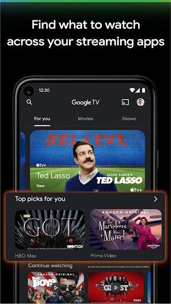 Google TV スクリーンショット