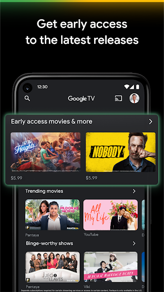 Google TV スクリーンショット
